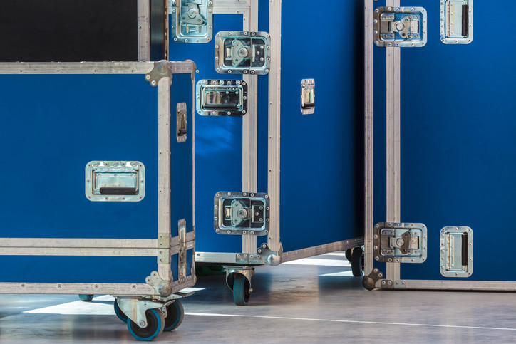 blue flight cases